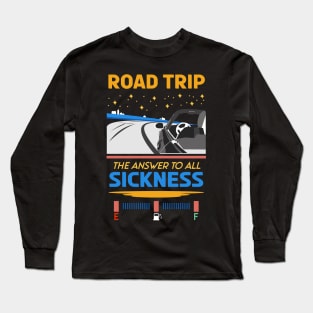 Retro Road trip the answer to all sickness 03 Long Sleeve T-Shirt